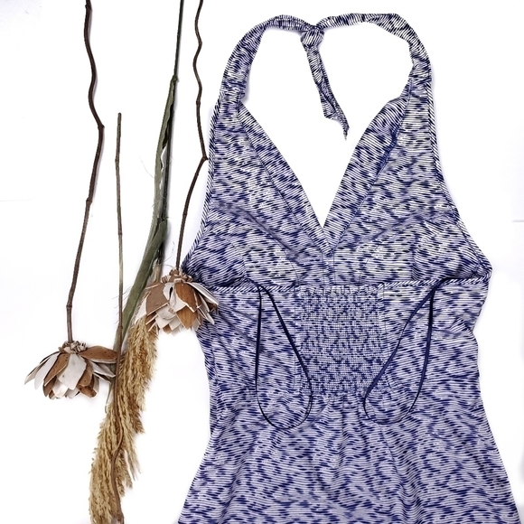 Athleta Blue Boho Halter Top Athleisure Dress Size 0 - Picture 4 of 12